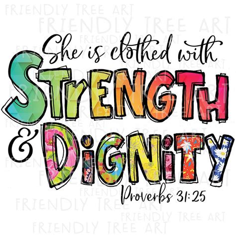 she clothed in strength and dignity